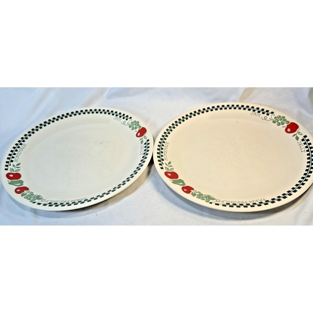 Set of 2 Corelle Corning Farm Fresh Apples 10 1/4" Dinner Plates